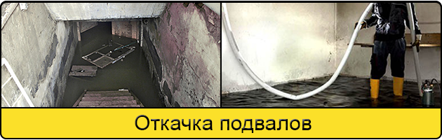 Услуга откачка подвалов в Пушкино
